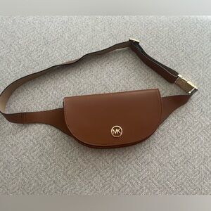 Michael Kors Tan leather sling back or belt Crossbody Bag